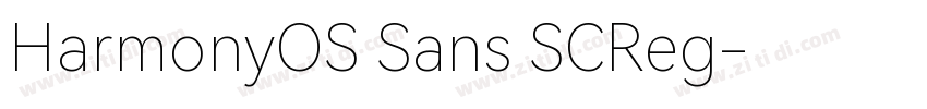 HarmonyOS Sans SCReg字体转换